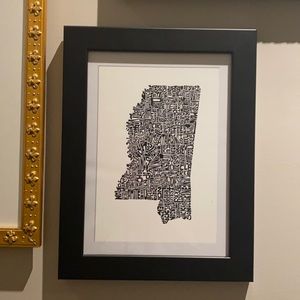 MISSISSIPPI framed Word Art